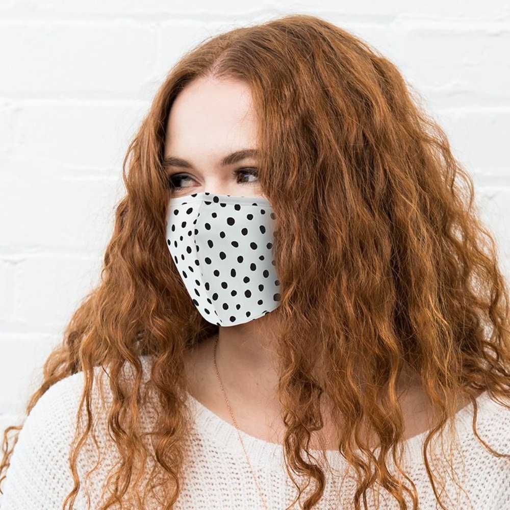 Weddingstar Face Mask in Dalmatian Dot
